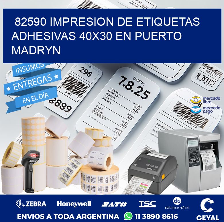 82590 IMPRESION DE ETIQUETAS ADHESIVAS 40X30 EN PUERTO MADRYN