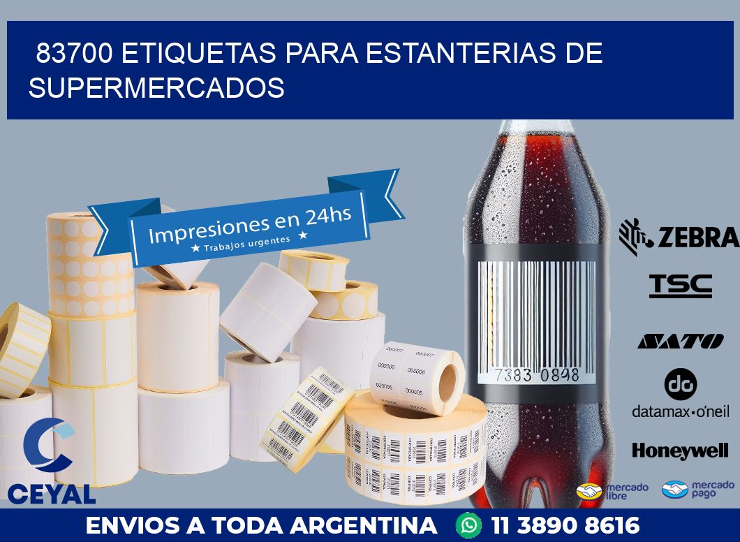 83700 ETIQUETAS PARA ESTANTERIAS DE SUPERMERCADOS