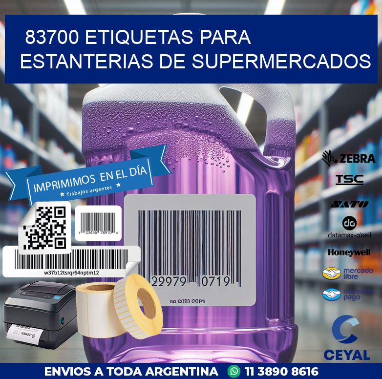 83700 ETIQUETAS PARA ESTANTERIAS DE SUPERMERCADOS