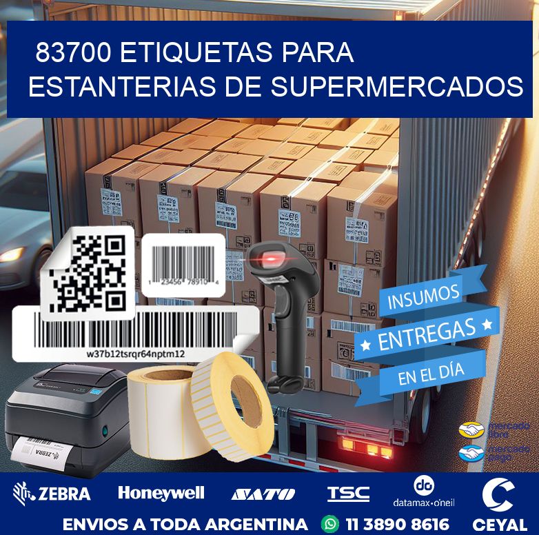 83700 ETIQUETAS PARA ESTANTERIAS DE SUPERMERCADOS