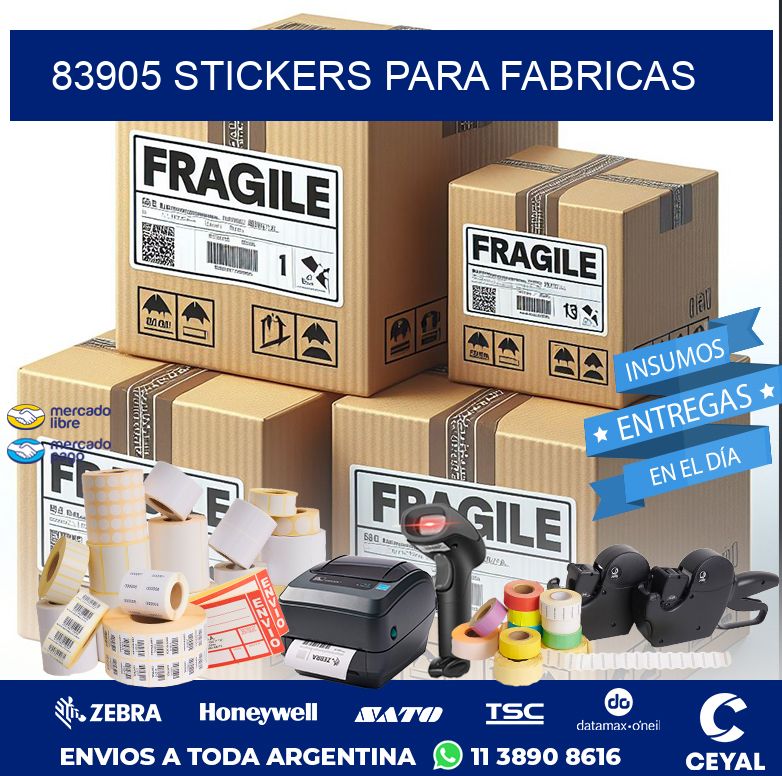 83905 STICKERS PARA FABRICAS