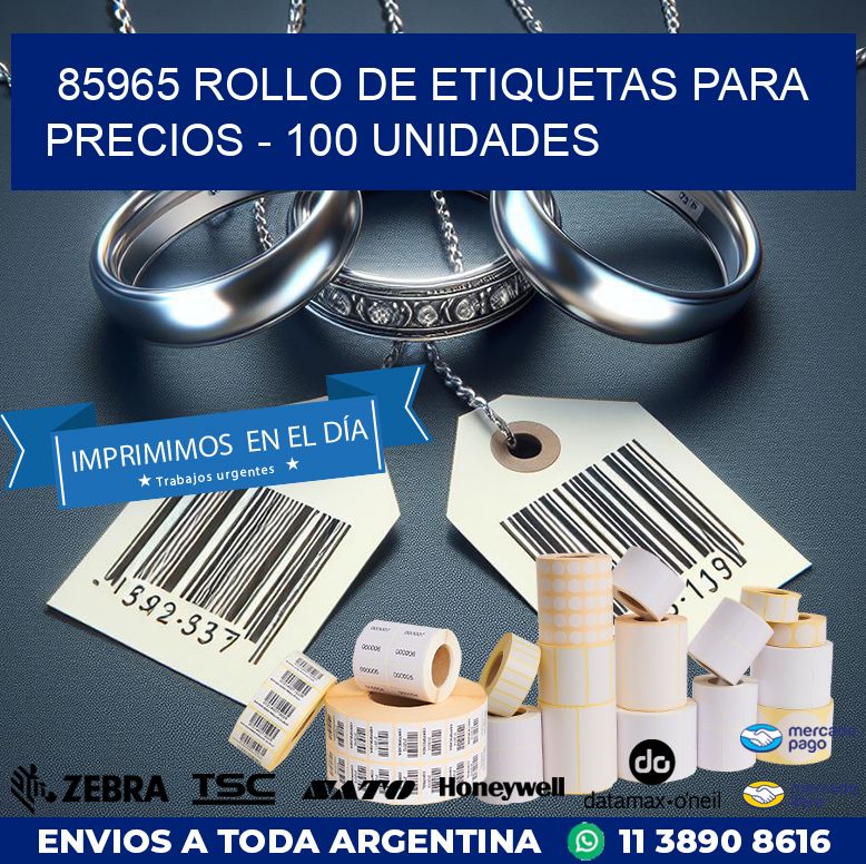 85965 ROLLO DE ETIQUETAS PARA PRECIOS – 100 UNIDADES