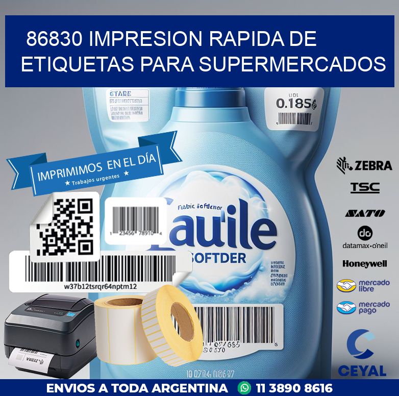 86830 IMPRESION RAPIDA DE ETIQUETAS PARA SUPERMERCADOS