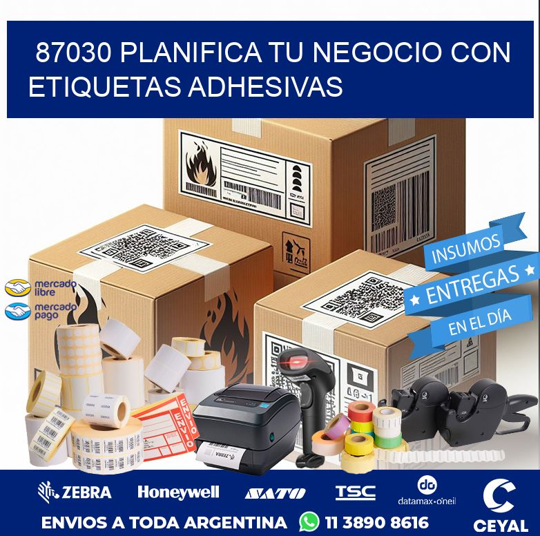 87030 PLANIFICA TU NEGOCIO CON ETIQUETAS ADHESIVAS