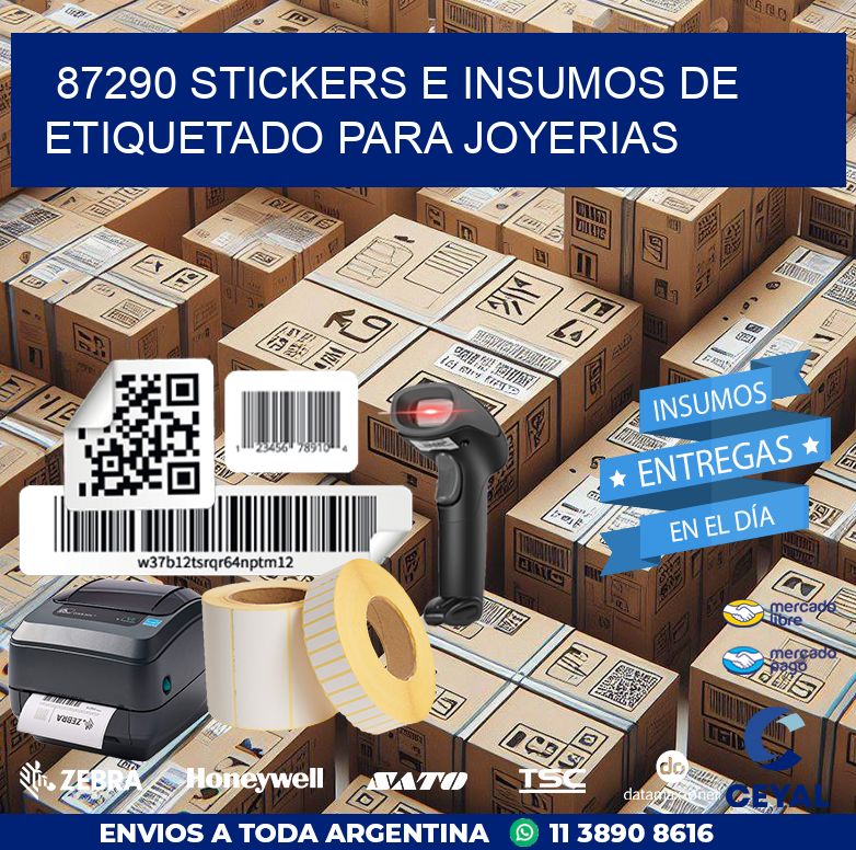 87290 STICKERS E INSUMOS DE ETIQUETADO PARA JOYERIAS