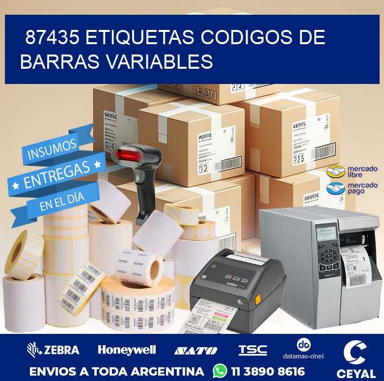 87435 ETIQUETAS CODIGOS DE BARRAS VARIABLES