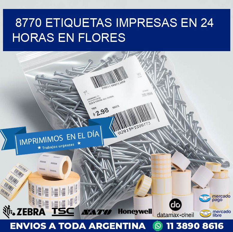 8770 ETIQUETAS IMPRESAS EN 24 HORAS EN FLORES