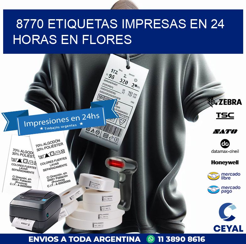 8770 ETIQUETAS IMPRESAS EN 24 HORAS EN FLORES