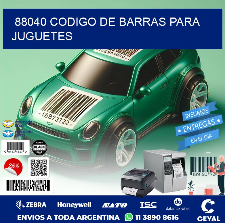 88040 CODIGO DE BARRAS PARA JUGUETES