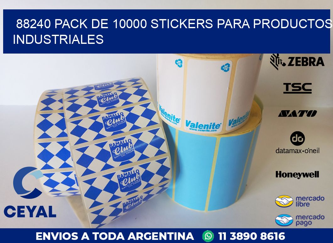 88240 PACK DE 10000 STICKERS PARA PRODUCTOS INDUSTRIALES