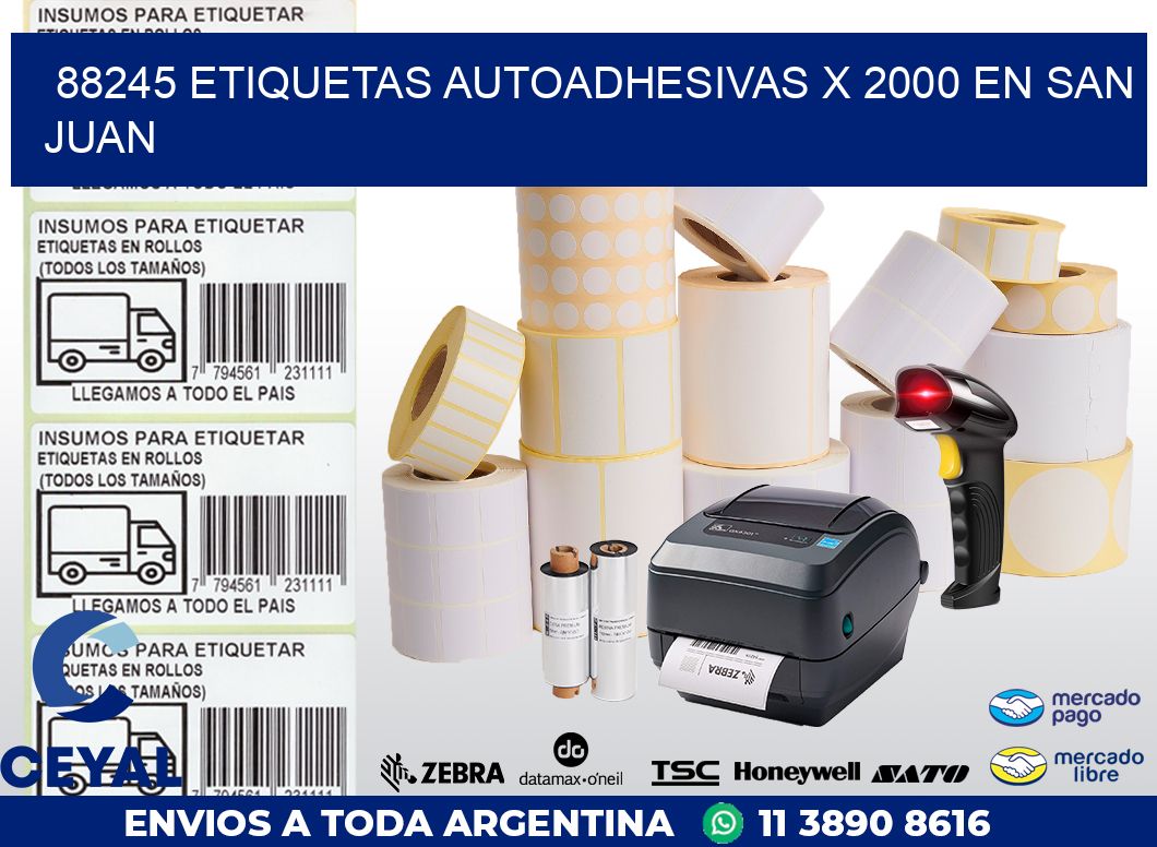 88245 ETIQUETAS AUTOADHESIVAS X 2000 EN SAN JUAN