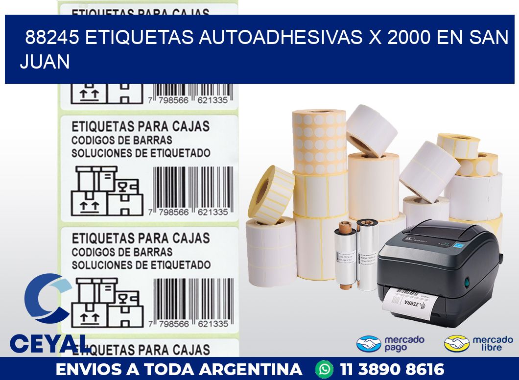 88245 ETIQUETAS AUTOADHESIVAS X 2000 EN SAN JUAN