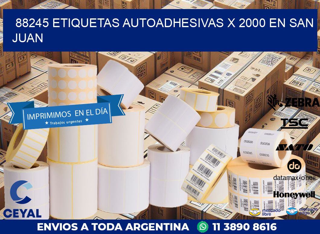 88245 ETIQUETAS AUTOADHESIVAS X 2000 EN SAN JUAN