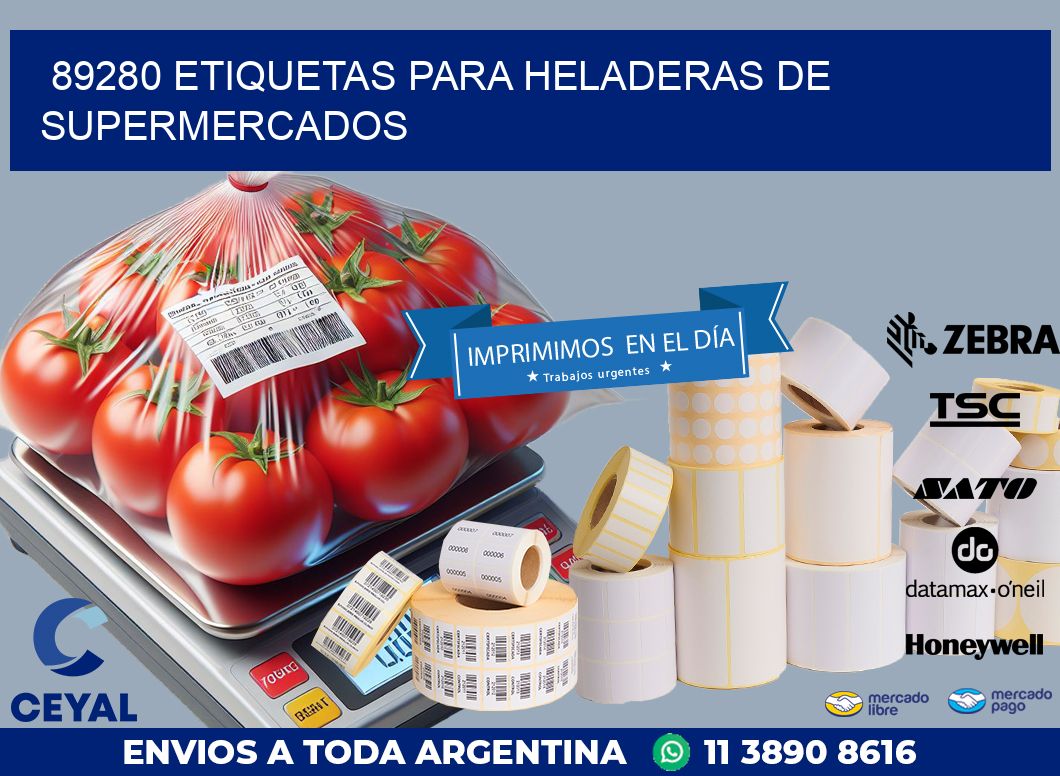 89280 ETIQUETAS PARA HELADERAS DE SUPERMERCADOS