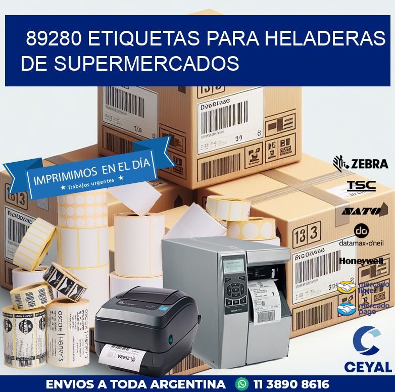 89280 ETIQUETAS PARA HELADERAS DE SUPERMERCADOS