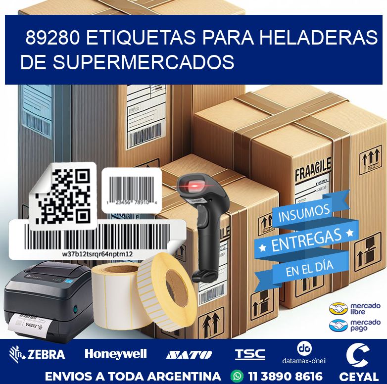 89280 ETIQUETAS PARA HELADERAS DE SUPERMERCADOS