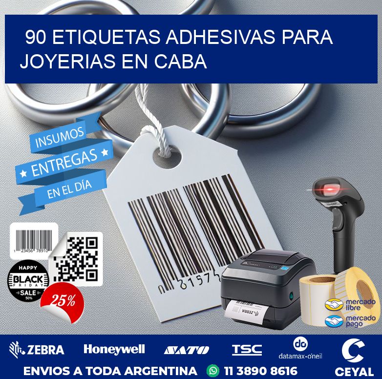 90 ETIQUETAS ADHESIVAS PARA JOYERIAS EN CABA