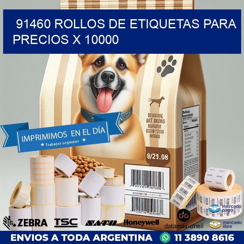 91460 ROLLOS DE ETIQUETAS PARA PRECIOS X 10000