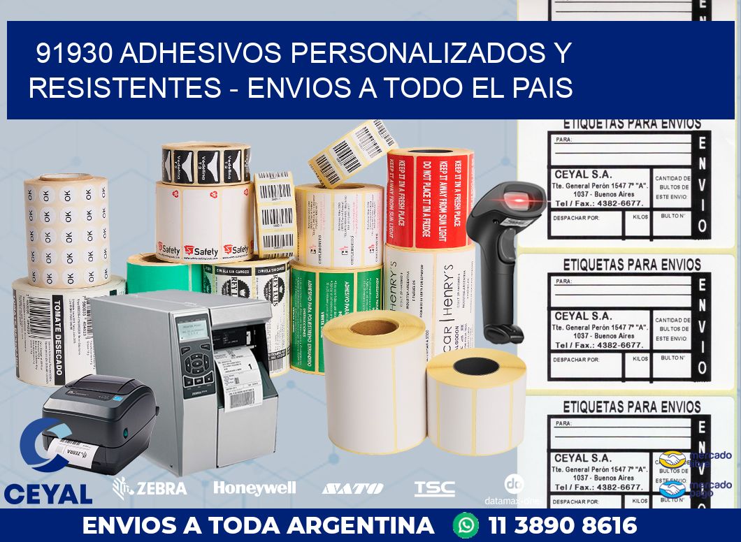 91930 ADHESIVOS PERSONALIZADOS Y RESISTENTES - ENVIOS A TODO EL PAIS