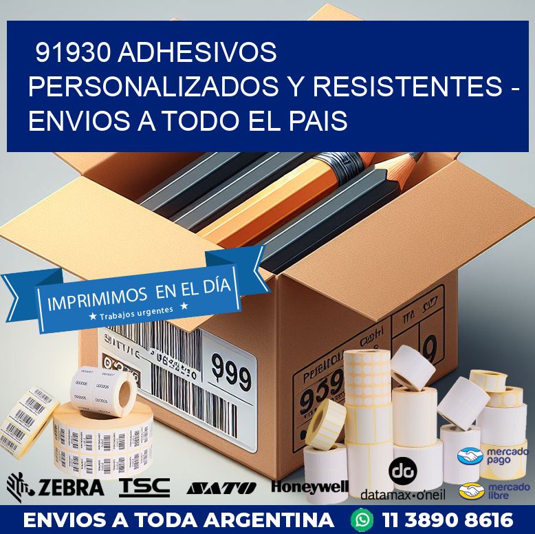 91930 ADHESIVOS PERSONALIZADOS Y RESISTENTES – ENVIOS A TODO EL PAIS