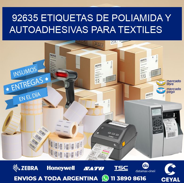 92635 ETIQUETAS DE POLIAMIDA Y AUTOADHESIVAS PARA TEXTILES