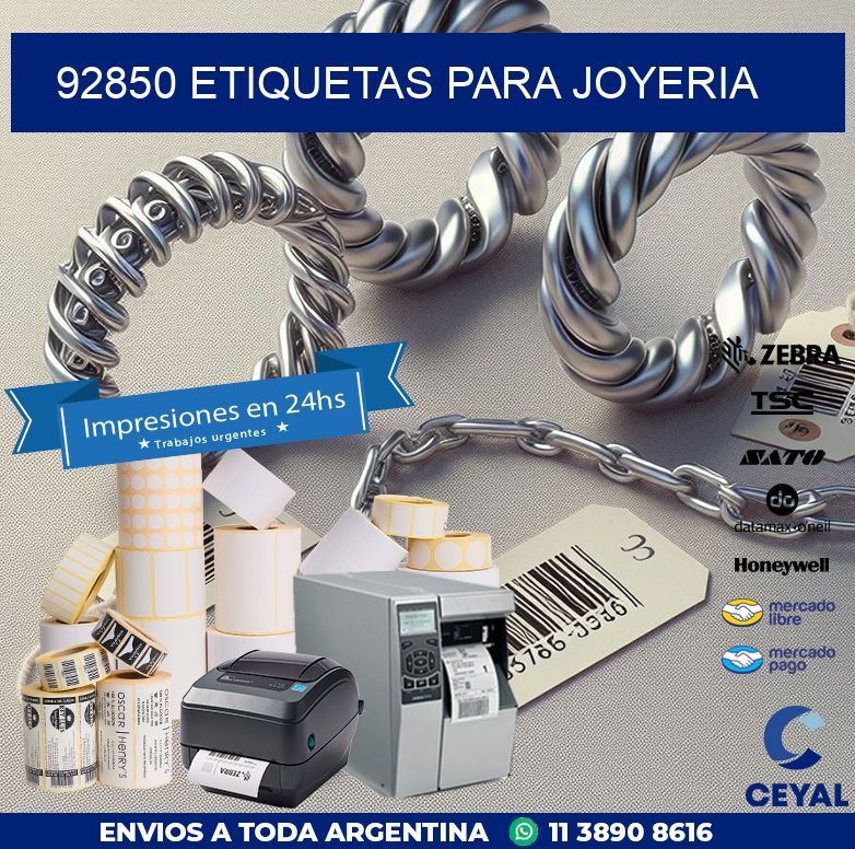 92850 ETIQUETAS PARA JOYERIA