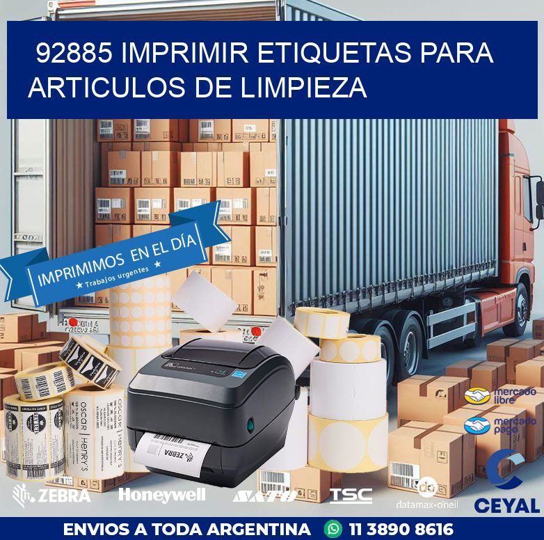 92885 IMPRIMIR ETIQUETAS PARA ARTICULOS DE LIMPIEZA