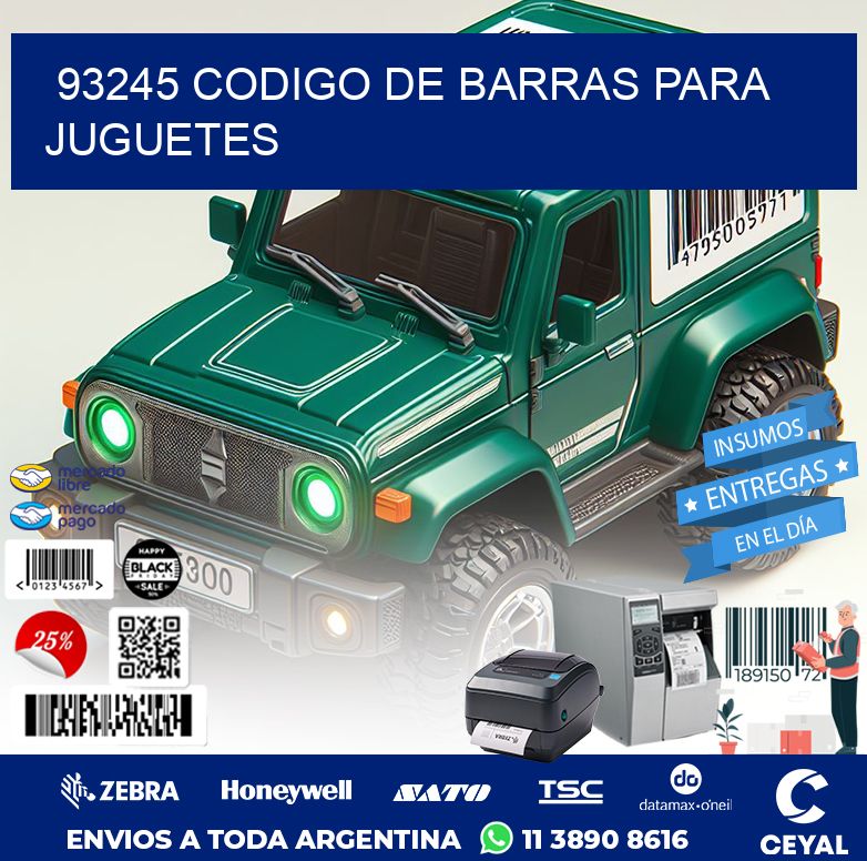 93245 CODIGO DE BARRAS PARA JUGUETES