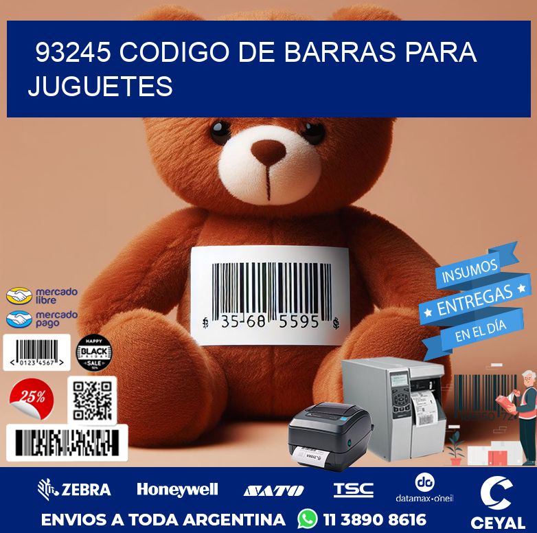 93245 CODIGO DE BARRAS PARA JUGUETES