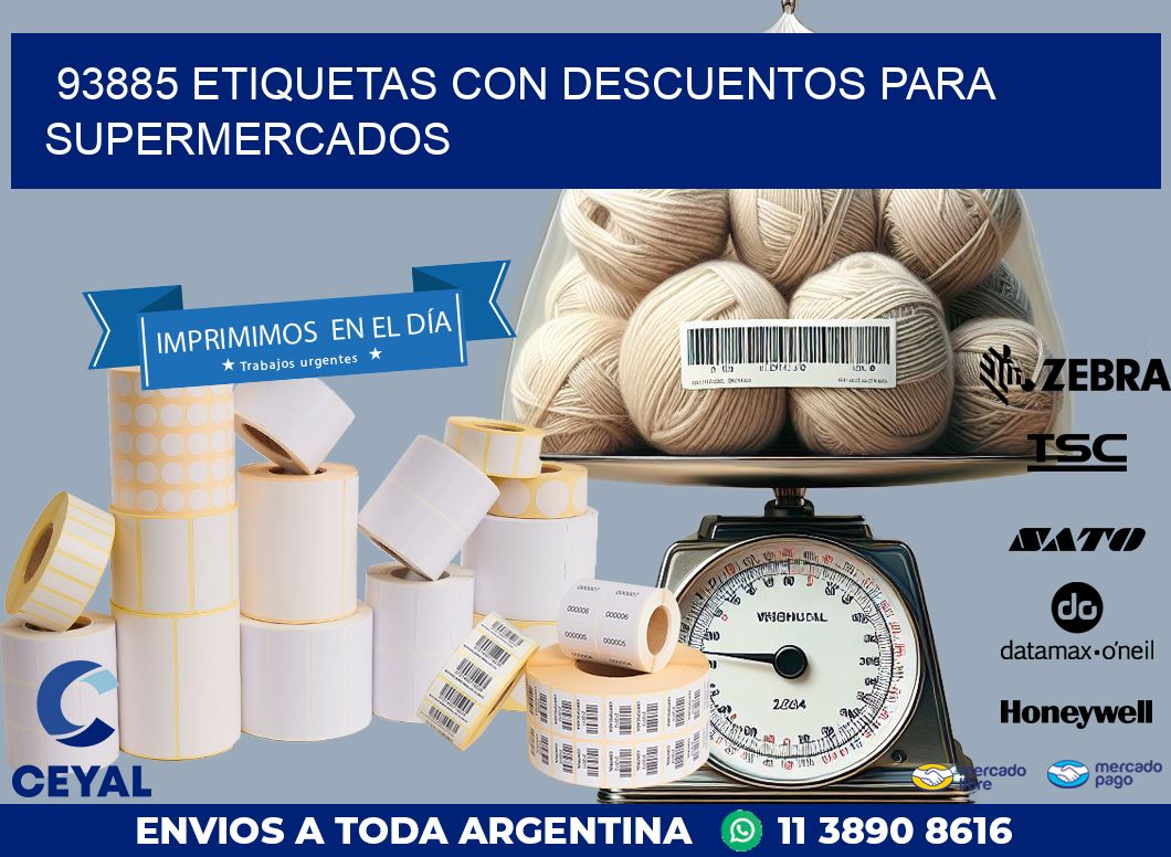 93885 ETIQUETAS CON DESCUENTOS PARA SUPERMERCADOS