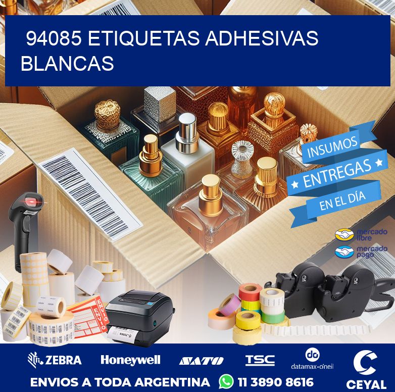 94085 ETIQUETAS ADHESIVAS BLANCAS