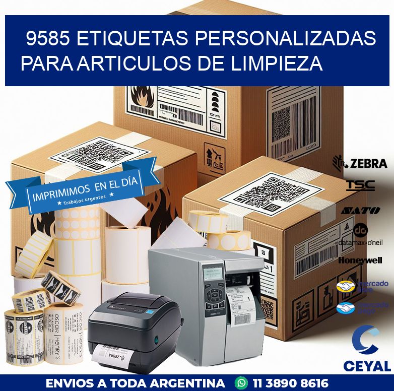 9585 ETIQUETAS PERSONALIZADAS PARA ARTICULOS DE LIMPIEZA