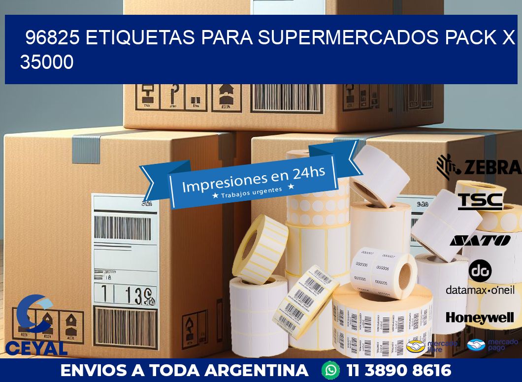 96825 ETIQUETAS PARA SUPERMERCADOS PACK X 35000