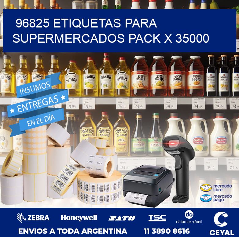 96825 ETIQUETAS PARA SUPERMERCADOS PACK X 35000