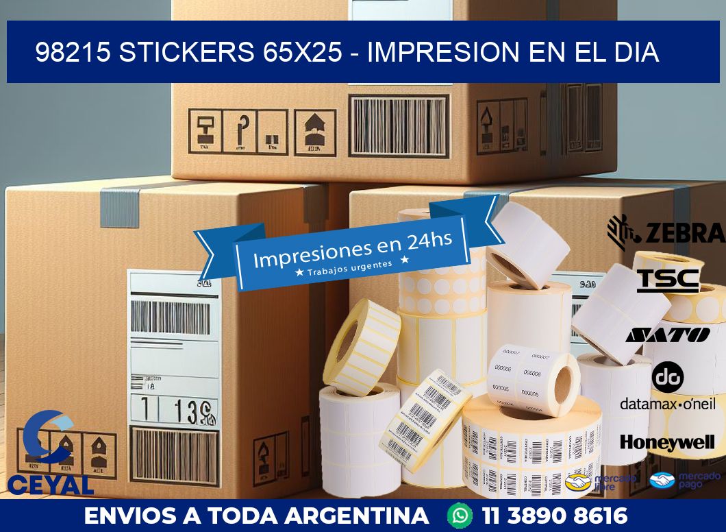 98215 STICKERS 65x25 - IMPRESION EN EL DIA