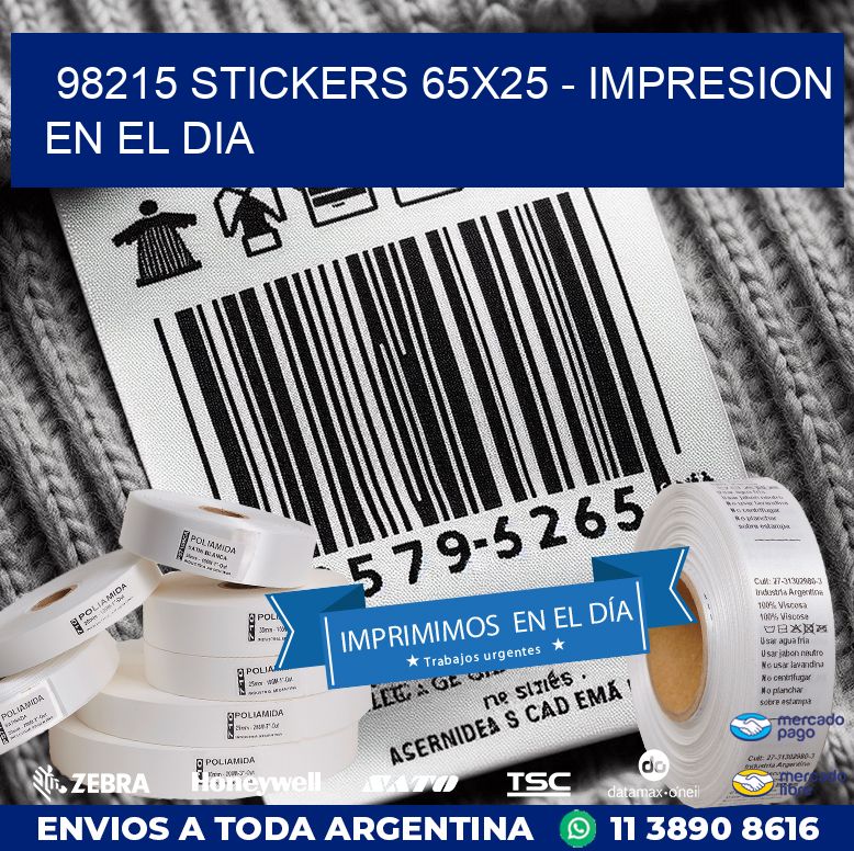98215 STICKERS 65x25 - IMPRESION EN EL DIA