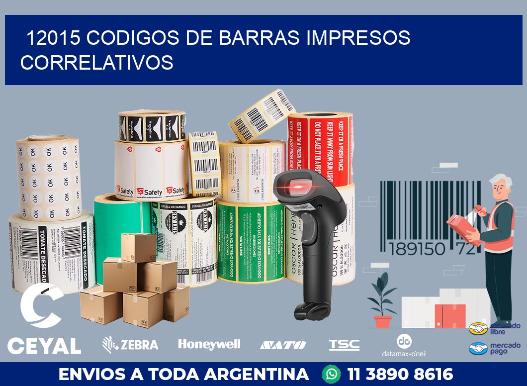 12015 codigos de barras impresos correlativos