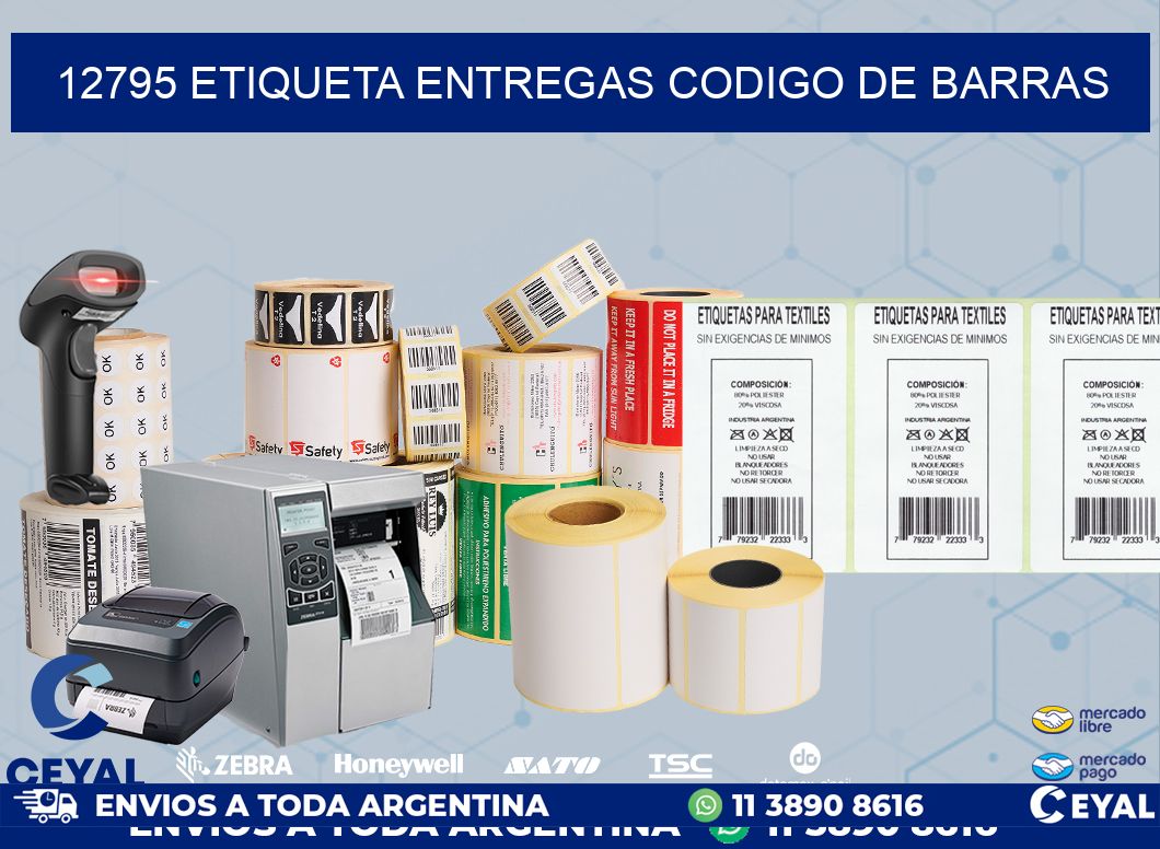 12795 ETIQUETA ENTREGAS CODIGO DE BARRAS