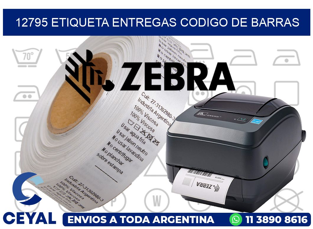 12795 ETIQUETA ENTREGAS CODIGO DE BARRAS