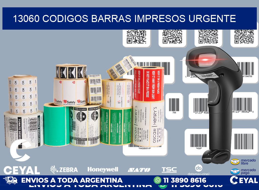 13060 CODIGOS BARRAS IMPRESOS URGENTE