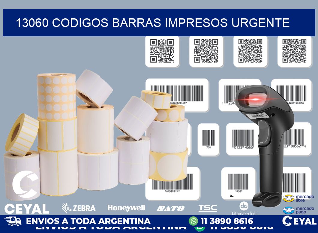 13060 CODIGOS BARRAS IMPRESOS URGENTE