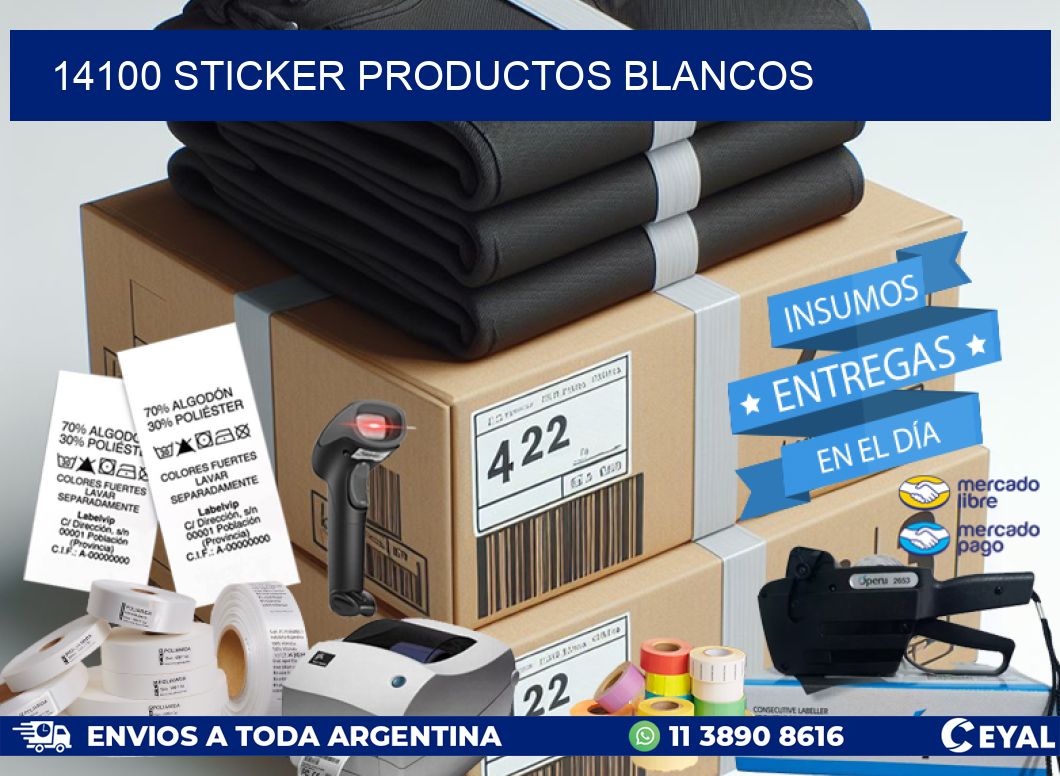 14100 STICKER PRODUCTOS BLANCOS