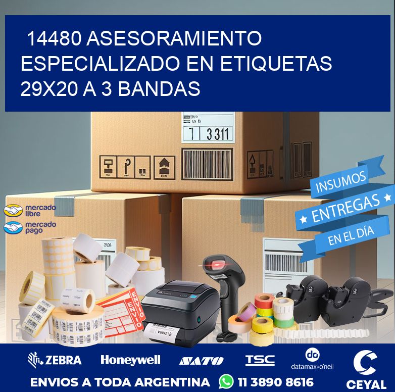 14480 ASESORAMIENTO ESPECIALIZADO EN ETIQUETAS 29X20 A 3 BANDAS