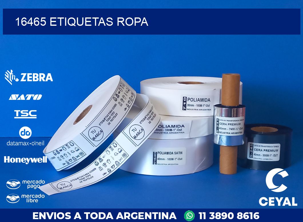 16465 ETIQUETAS ROPA