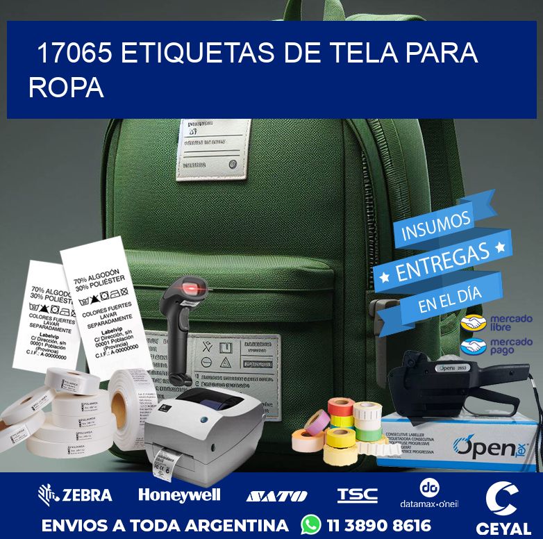 17065 ETIQUETAS DE TELA PARA ROPA