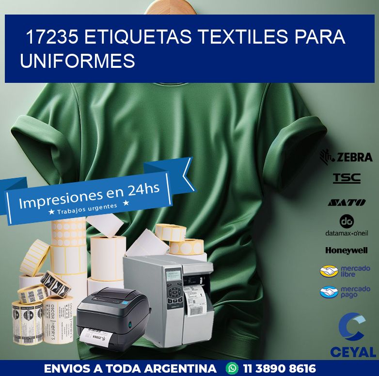 17235 ETIQUETAS TEXTILES PARA UNIFORMES