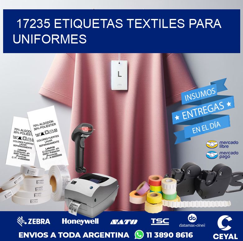 17235 ETIQUETAS TEXTILES PARA UNIFORMES