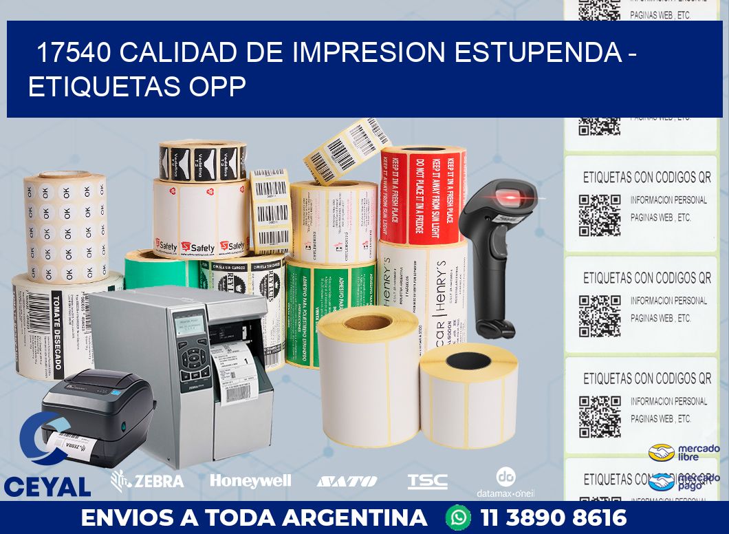 17540 CALIDAD DE IMPRESION ESTUPENDA - ETIQUETAS OPP