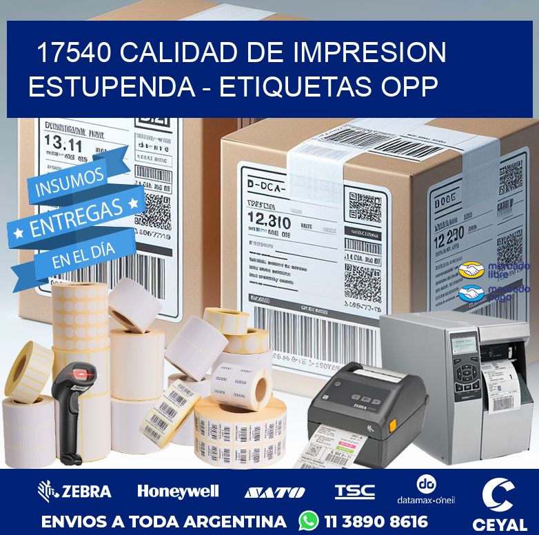 17540 CALIDAD DE IMPRESION ESTUPENDA - ETIQUETAS OPP