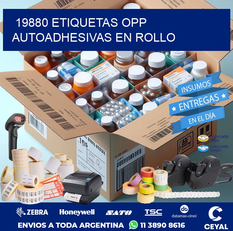 19880 ETIQUETAS OPP AUTOADHESIVAS EN ROLLO